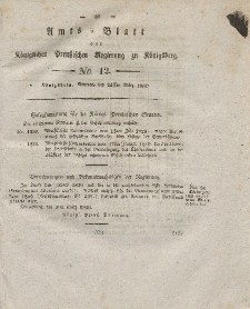Amts-Blatt der Königlichen Preußischen Regierung zu Königsberg, Mittwoch, 24. März 1830, Nr. 12