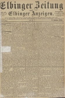 Elbinger Zeitung und Elbinger Anzeigen, Nr. 2 Donnerstag 3. Januar 1889