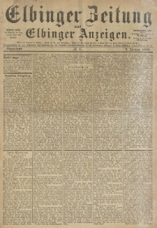 Elbinger Zeitung und Elbinger Anzeigen, Nr. 4 Sonnabend 5. Januar 1889