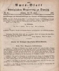 Amts-Blatt der Königlichen Regierung zu Danzig, 26. Juni 1867, Nr. 26