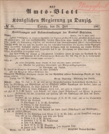 Amts-Blatt der Königlichen Regierung zu Danzig, 24. Juli 1867, Nr. 30