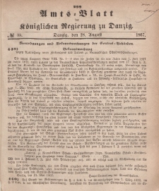Amts-Blatt der Königlichen Regierung zu Danzig, 28. August 1867, Nr. 35