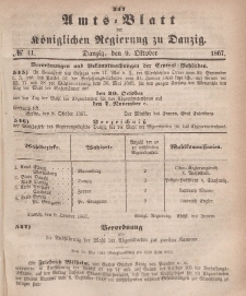 Amts-Blatt der Königlichen Regierung zu Danzig, 2. Oktober 1867, Nr. 41
