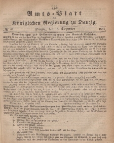 Amts-Blatt der Königlichen Regierung zu Danzig, 18. Dezember 1867, Nr. 51