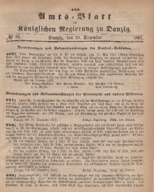 Amts-Blatt der Königlichen Regierung zu Danzig, 25. Dezember 1867, Nr. 52