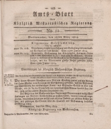 Amts-Blatt der Königlich Westpreußischen Regierung zu Marienwerder, 18. März 1814, No. 11.