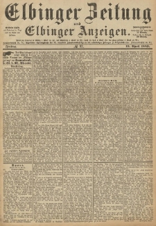 Elbinger Zeitung und Elbinger Anzeigen, Nr. 93 Freitag 19. April 1889
