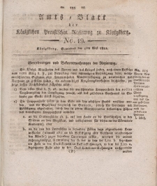 Amts-Blatt der Königlichen Preußischen Regierung zu Königsberg, Mittwoch, 4. Mai 1822, Nr. 19