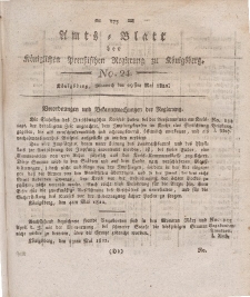 Amts-Blatt der Königlichen Preußischen Regierung zu Königsberg, Mittwoch, 29. Mai 1822, Nr. 24