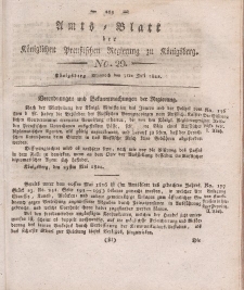 Amts-Blatt der Königlichen Preußischen Regierung zu Königsberg, Mittwoch, 3. Juli 1822, Nr. 29