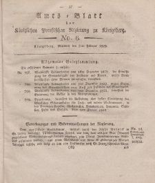 Amts-Blatt der Königlichen Preußischen Regierung zu Königsberg, Mittwoch, 5. Februar 1823, Nr. 6