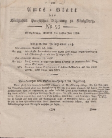 Amts-Blatt der Königlichen Preußischen Regierung zu Königsberg, Mittwoch, 25. Juni 1823, Nr. 26