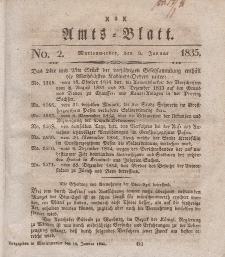 Amts-Blatt der Königl. Regierung zu Marienwerder, 9. Januar 1835, No. 2.