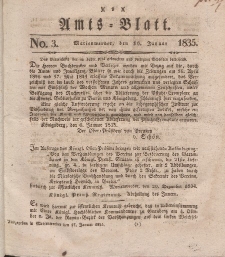 Amts-Blatt der Königl. Regierung zu Marienwerder, 16. Januar 1835, No. 3.
