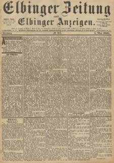 Elbinger Zeitung und Elbinger Anzeigen, Nr. 105 Sonntag 5. Mai 1889