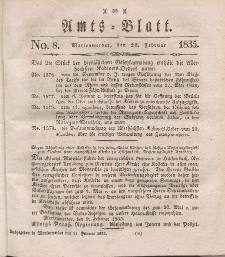 Amts-Blatt der Königl. Regierung zu Marienwerder, 20. Februar 1835, No. 8.