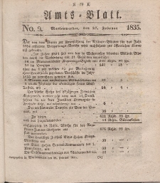 Amts-Blatt der Königl. Regierung zu Marienwerder, 27. Februar 1835, No. 9.