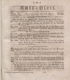 Amts-Blatt der Königl. Regierung zu Marienwerder, 24. April 1835, No. 17.