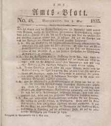 Amts-Blatt der Königl. Regierung zu Marienwerder, 1. Mai 1835, No. 18.