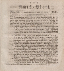 Amts-Blatt der Königl. Regierung zu Marienwerder, 5. Juni 1835, No. 23.