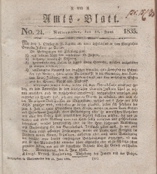 Amts-Blatt der Königl. Regierung zu Marienwerder, 12. Juni 1835, No. 24.