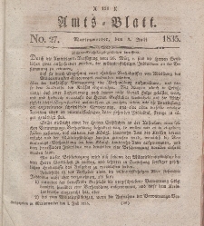 Amts-Blatt der Königl. Regierung zu Marienwerder, 3. Juli 1835, No. 27.