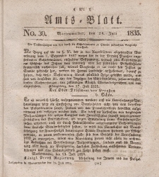 Amts-Blatt der Königl. Regierung zu Marienwerder, 24. Juli 1835, No. 30.