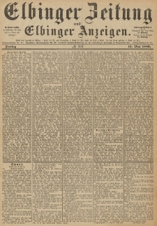 Elbinger Zeitung und Elbinger Anzeigen, Nr. 109 Freitag 10. Mai 1889