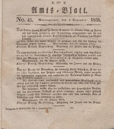 Amts-Blatt der Königl. Regierung zu Marienwerder, 6. November 1835, No. 45.