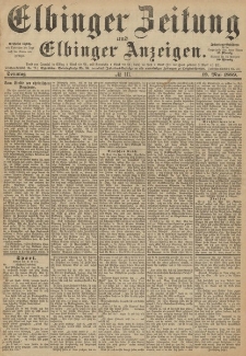 Elbinger Zeitung und Elbinger Anzeigen, Nr. 111 Sonntag 12. Mai 1889