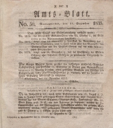 Amts-Blatt der Königl. Regierung zu Marienwerder, 18. Dezember 1835, No. 51.