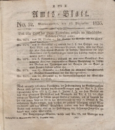 Amts-Blatt der Königl. Regierung zu Marienwerder, 25. Dezember 1835, No. 52.
