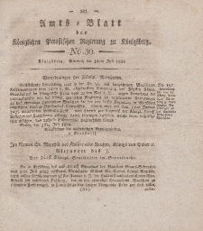 Amts-Blatt der Königlichen Preußischen Regierung zu Königsberg, Mittwoch, 14. Juli 1824, Nr. 30