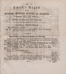 Amts-Blatt der Königlichen Preußischen Regierung zu Königsberg, Mittwoch, 18. August 1824, Nr. 35