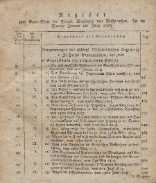 Amts-Blatt der Königlich Westpreußischen Regierung zu Marienwerder, 1813 ( Register : 1,2 : Januar - Dezember )