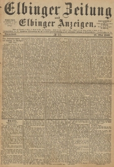 Elbinger Zeitung und Elbinger Anzeigen, Nr. 115 Sonnabend 18. Mai 1889