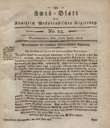 Amts-Blatt der Königlich Westpreußischen Regierung zu Marienwerder, 11. Juni 1813, No. 24.