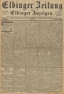Elbinger Zeitung und Elbinger Anzeigen, Nr. 117 Dienstag 21. Mai 1889