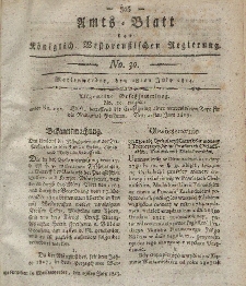 Amts-Blatt der Königlich Westpreußischen Regierung zu Marienwerder, 28. Juli 1815, No. 30.