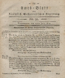 Amts-Blatt der Königlich Westpreußischen Regierung zu Marienwerder, 23. Juli 1813, No. 30.