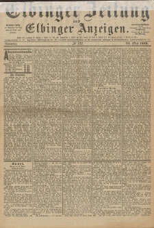 Elbinger Zeitung und Elbinger Anzeigen, Nr. 122 Sonntag 26. Mai 1889