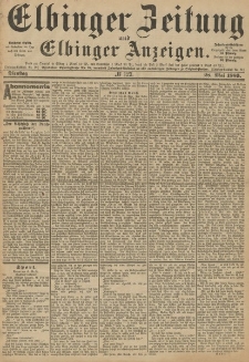 Elbinger Zeitung und Elbinger Anzeigen, Nr. 123 Dienstag 28. Mai 1889