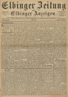 Elbinger Zeitung und Elbinger Anzeigen, Nr. 126 Sonnabend 1. Juni 1889