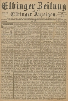 Elbinger Zeitung und Elbinger Anzeigen, Nr. 127 Sonntag 2. Juni 1889
