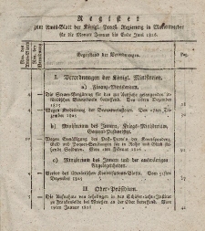Amts-Blatt der Königl. Preuß. Regierung zu Marienwerder, 1826 ( Register 1, 2 : Januar - Dezember)