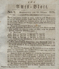 Amts-Blatt der Königl. Regierung zu Marienwerder, 26. Februar 1836, No. 9.