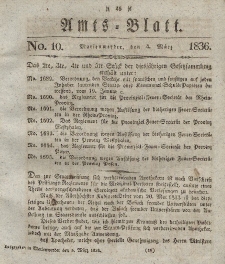 Amts-Blatt der Königl. Regierung zu Marienwerder, 4. März 1836, No. 10.