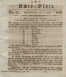 Amts-Blatt der Königl. Regierung zu Marienwerder, 3. Juni 1836, No. 23.