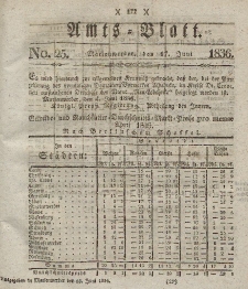 Amts-Blatt der Königl. Regierung zu Marienwerder, 17. Juni 1836, No. 25.