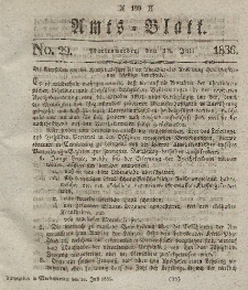 Amts-Blatt der Königl. Regierung zu Marienwerder, 15. Juli 1836, No. 29.
